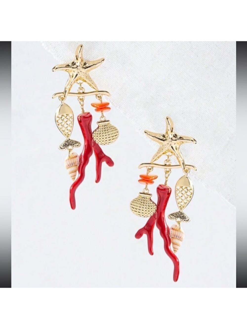 Bohemian seashell drop earrings A926